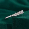 Pear diamond stackable wedding ring
