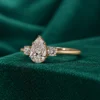 Pear lab grown diamond anniversary ring