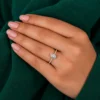 Pear lab grown diamond bridal ring