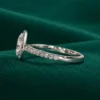 Pear lab grown diamond engagement ring