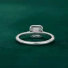 Square lab grown diamond engagement ring