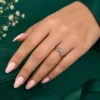 Rose gold marquise diamond bridal wedding band