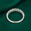 Round and pear lab grown diamond wedding band