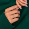 Dainty pear diamond engagement ring