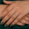 Solitaire diamond anniversary ring