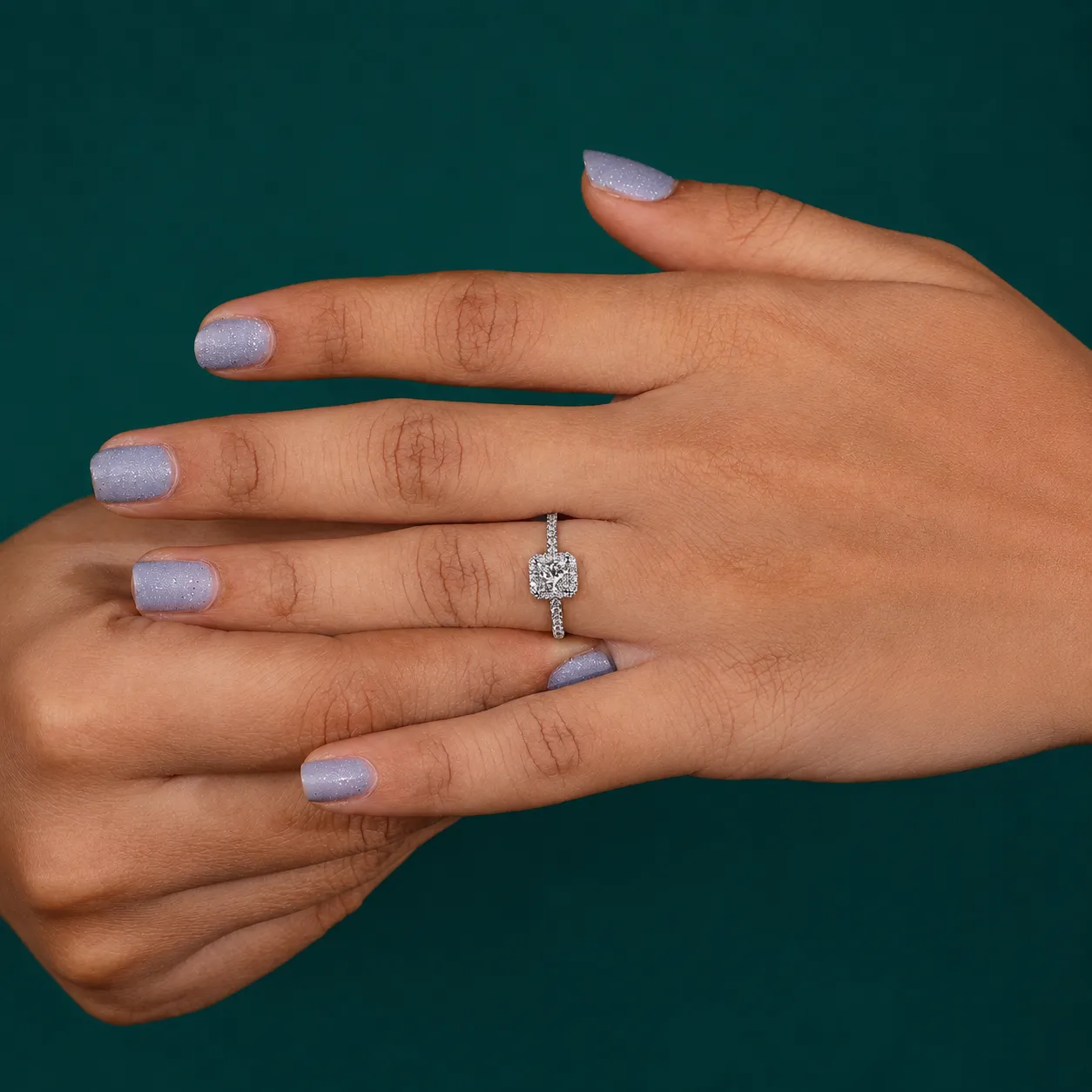 Square diamond anniversary ring