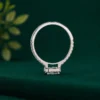 Princess cut halo diamond ring