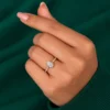 Teardrop lab grown diamond wedding ring