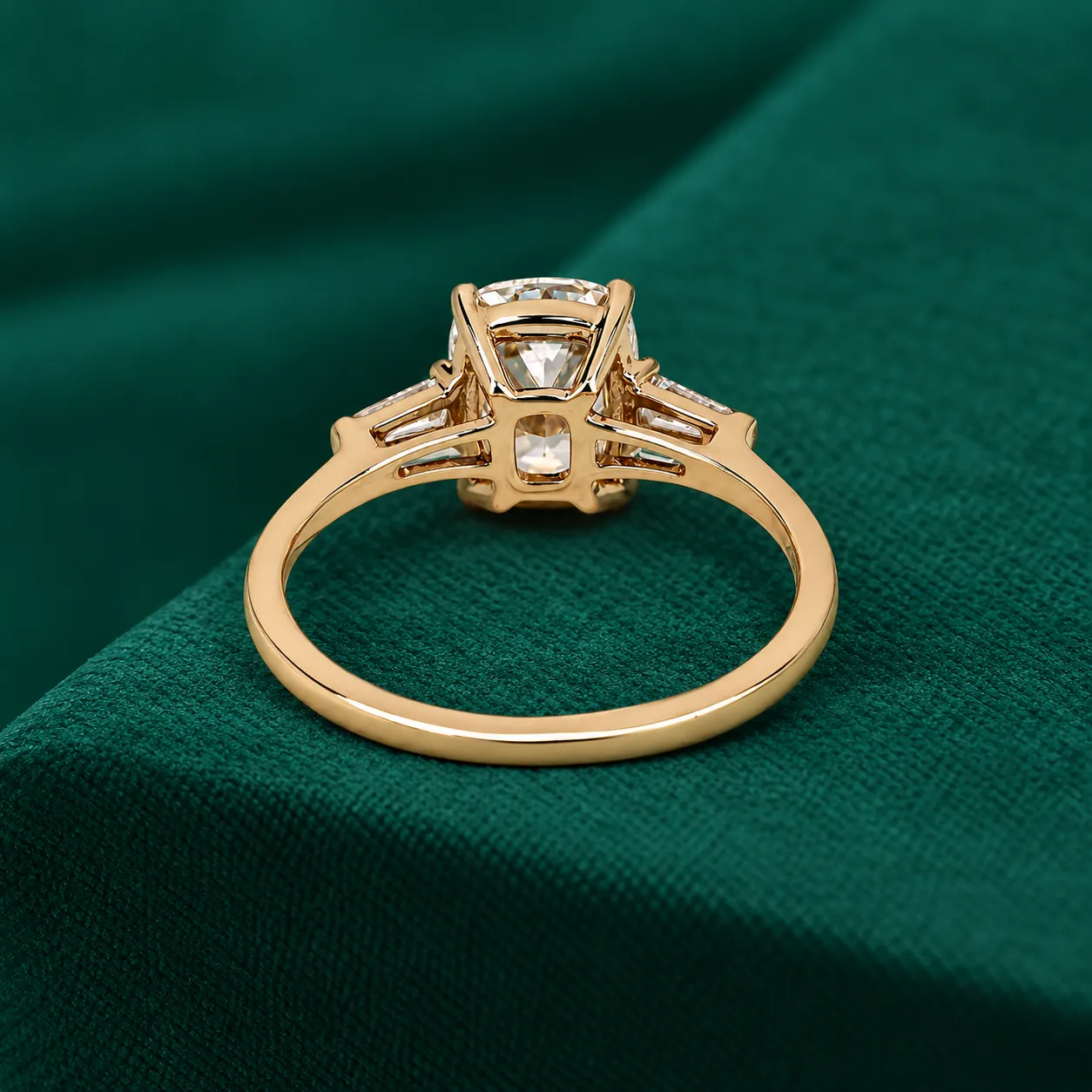 Diamond Engagement Ring Cushion Diamond Ring Unique 3 Diamond Wedding Ring Genuine Lab Grown Diamond Ring Anniversary Ring for Wife Gift - Image 4