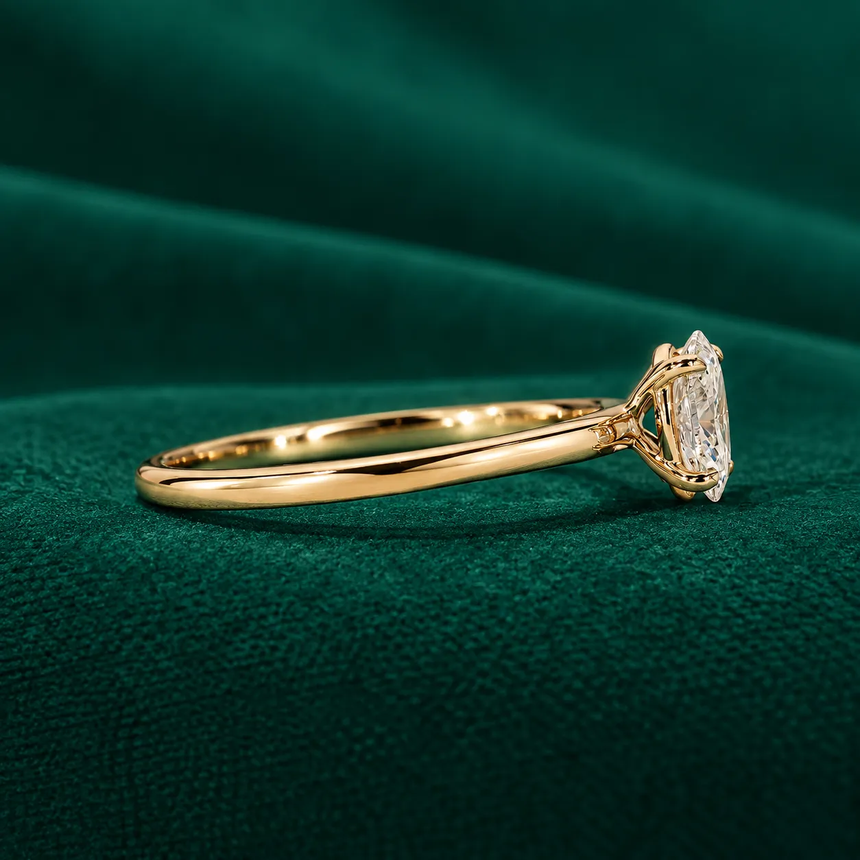 Tiny lab grown diamond ring for women