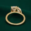 Radiant pear lab grown diamond ring